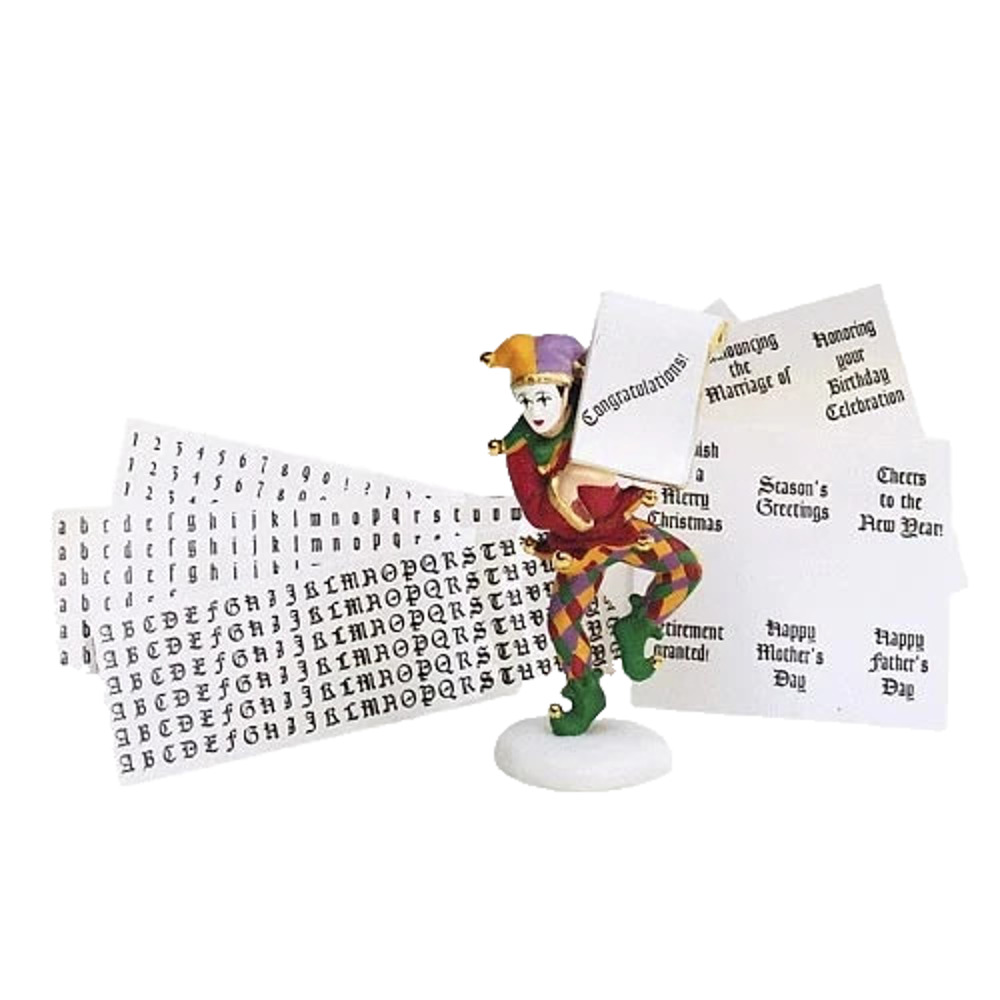 Dept 56 Hear Ye Hear Ye #55523 Joker Jester Heritage Village Accessory New